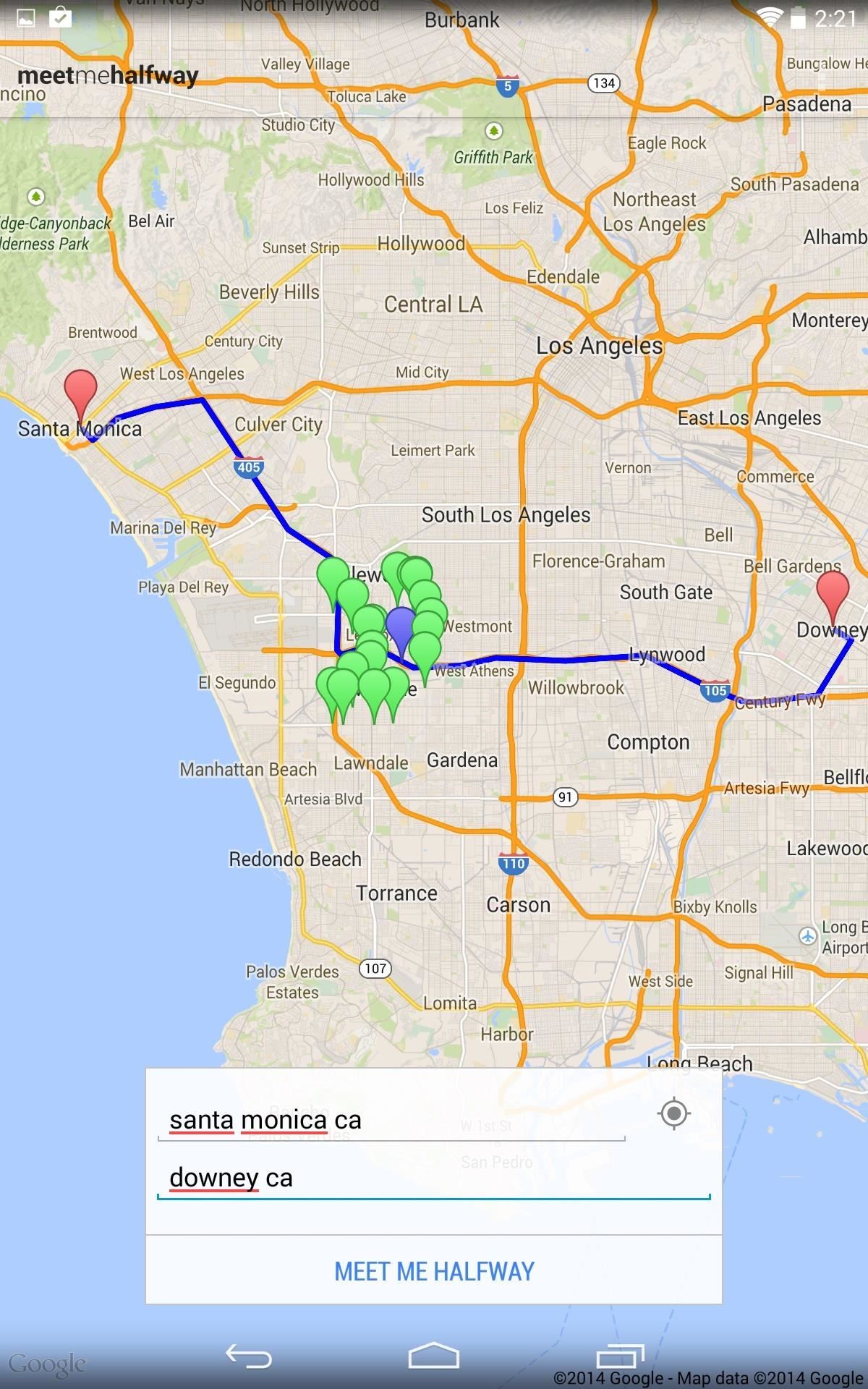 The Easiest Way to Find a Halfway Spot Between You & Someone You're Meeting Using Your Nexus 7