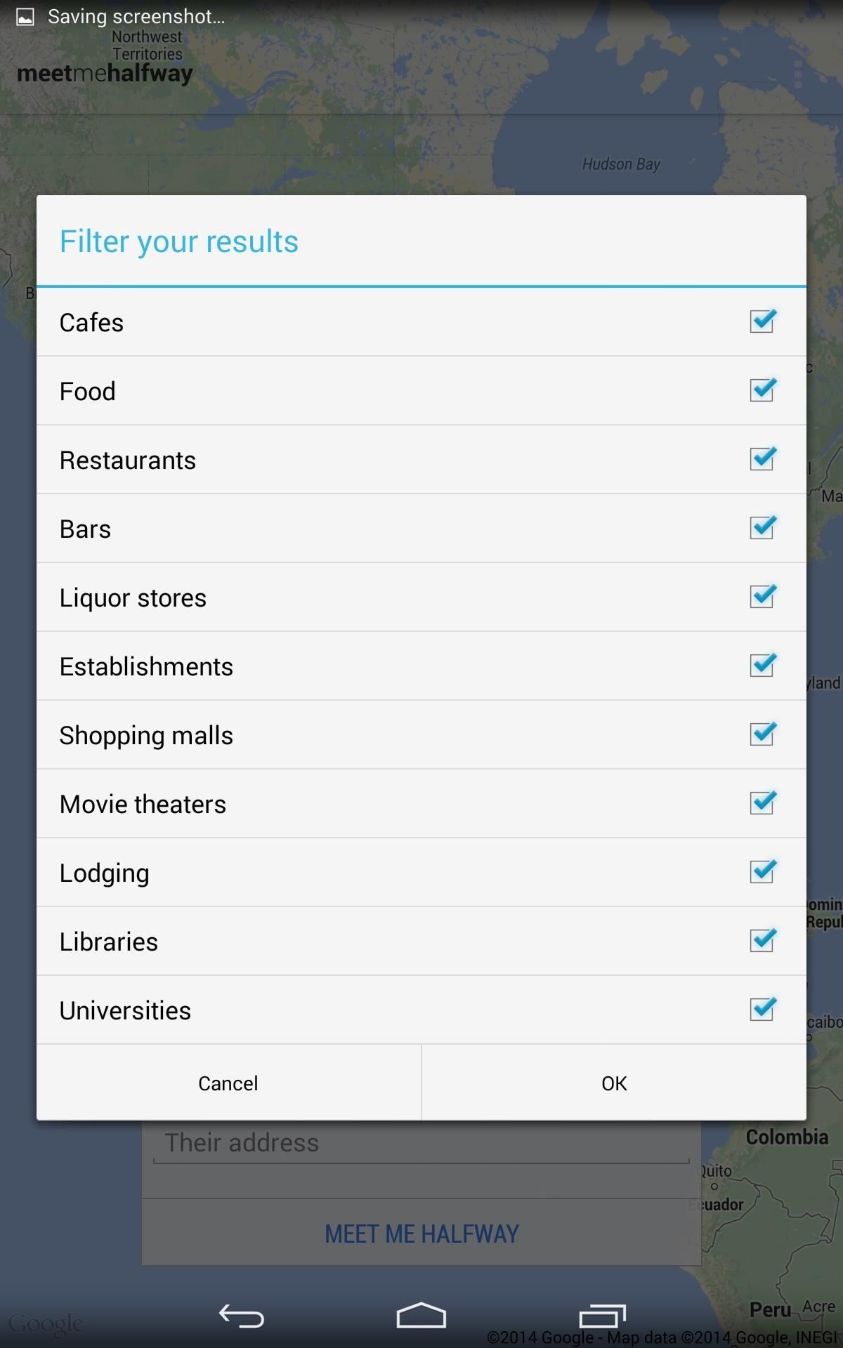 The Easiest Way to Find a Halfway Spot Between You & Someone You're Meeting Using Your Nexus 7