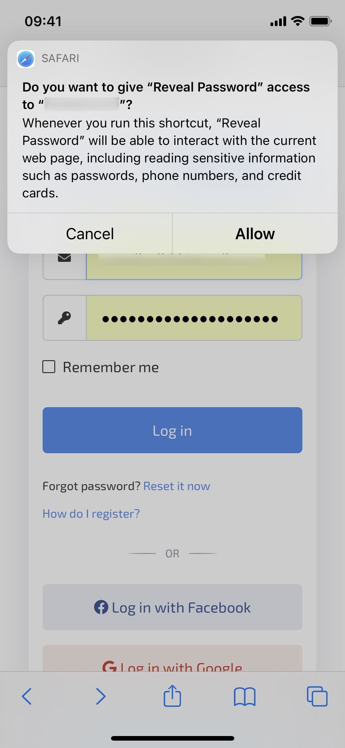 Easily Reveal Obfuscated Passwords Hidden Behind Asterisks & Dots for Login Pages in Safari