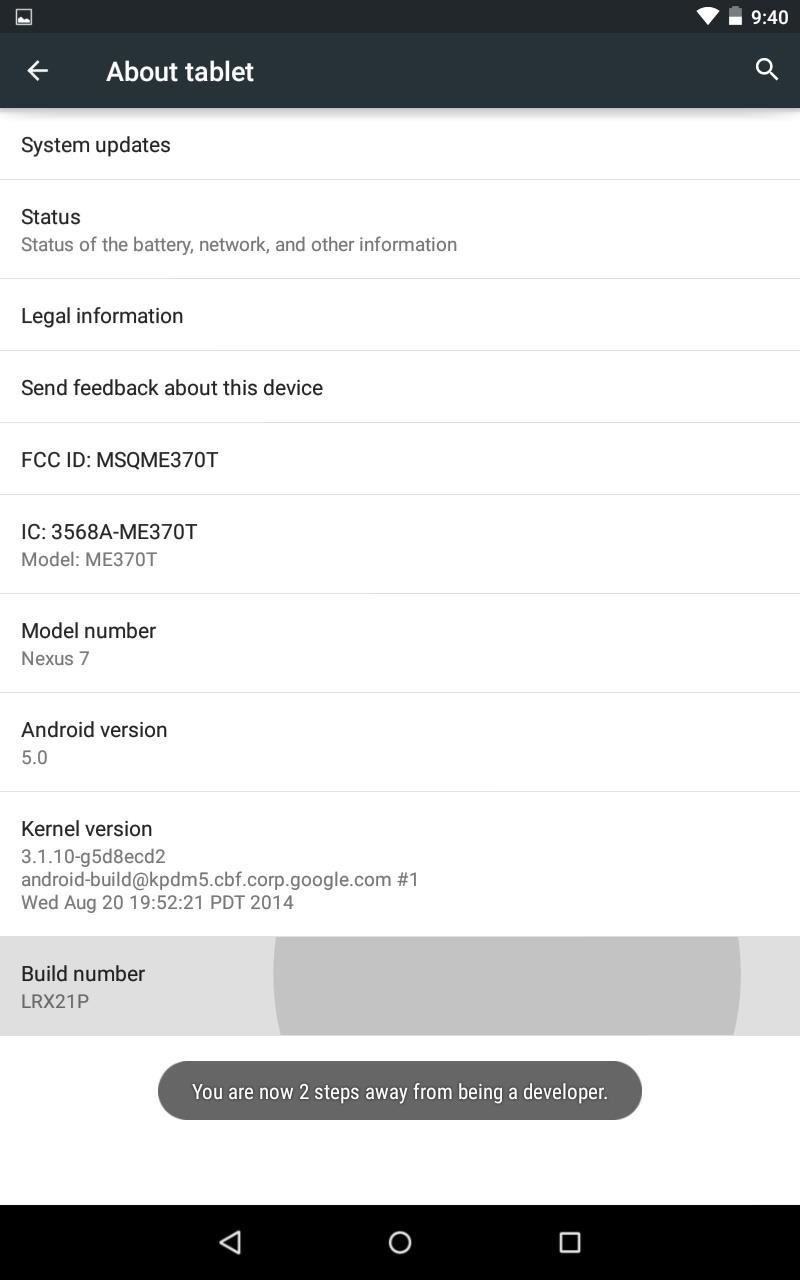 How to Enable Developer Options on Your Nexus