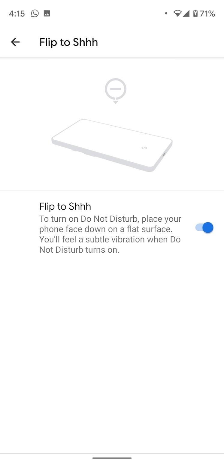 Enable 'Flip to Shhh' on Your Google Pixel & Quickly Turn on Do Not Disturb Mode