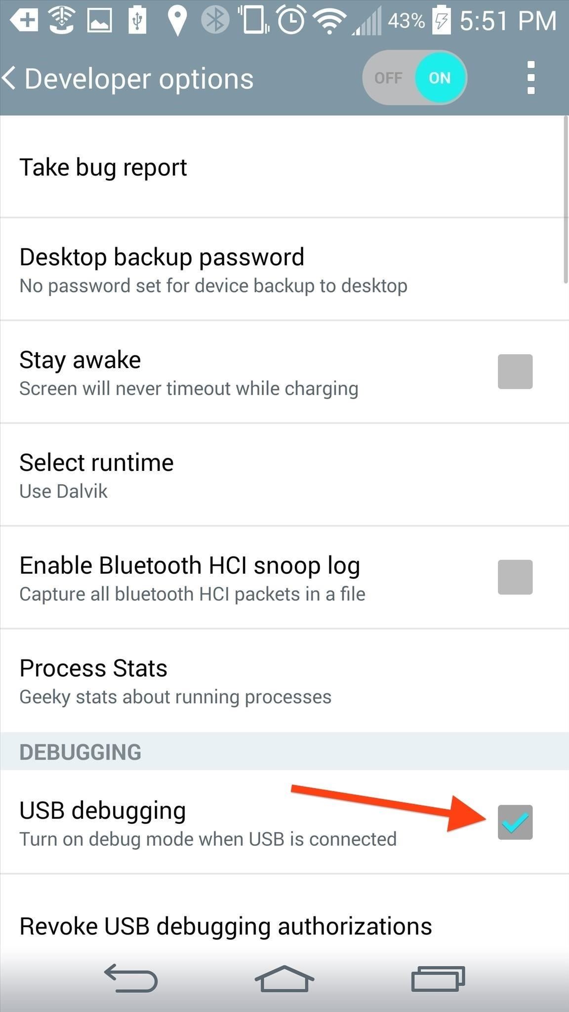 How to Enable the Hidden Developer Options & USB Debugging on the LG G3