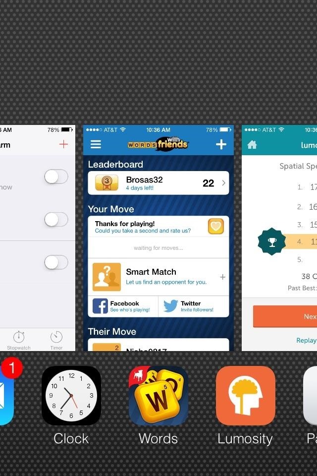 The Fastest Way to Roll Through Multitasking Cards in iOS 7.1