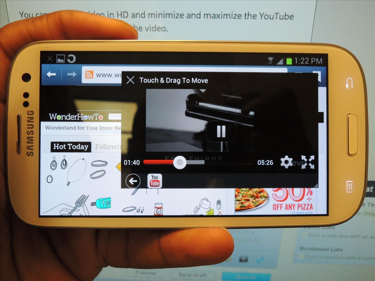 How to Float & Control YouTube Videos Over Any App or Home Screen on a Samsung Galaxy S3