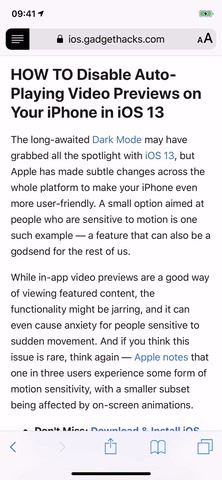 Force Safari to Automatically Show Reader View for Specific Websites on Your iPhone