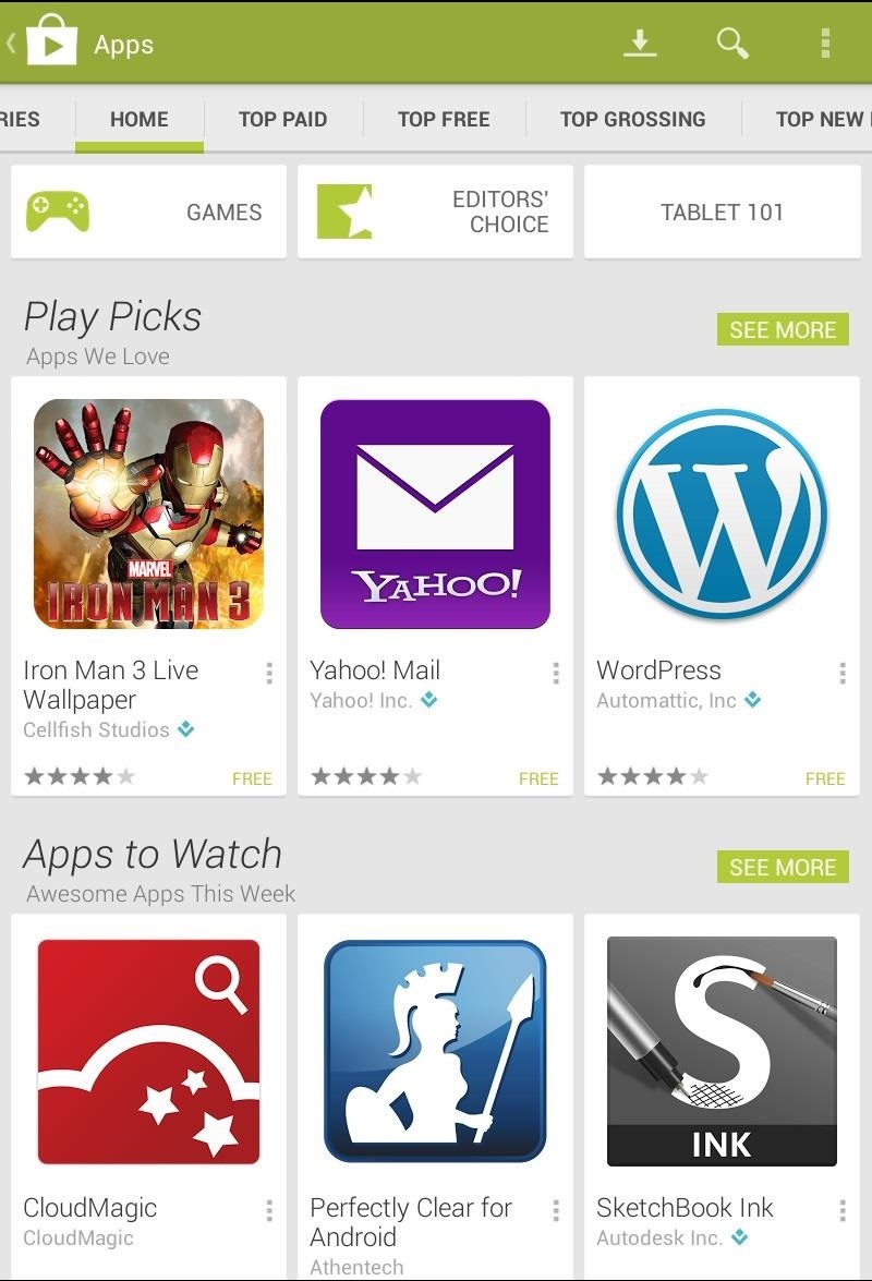 How to Get Google's Latest Play Store Redesign on Your Nexus 7 Tablet Right Now