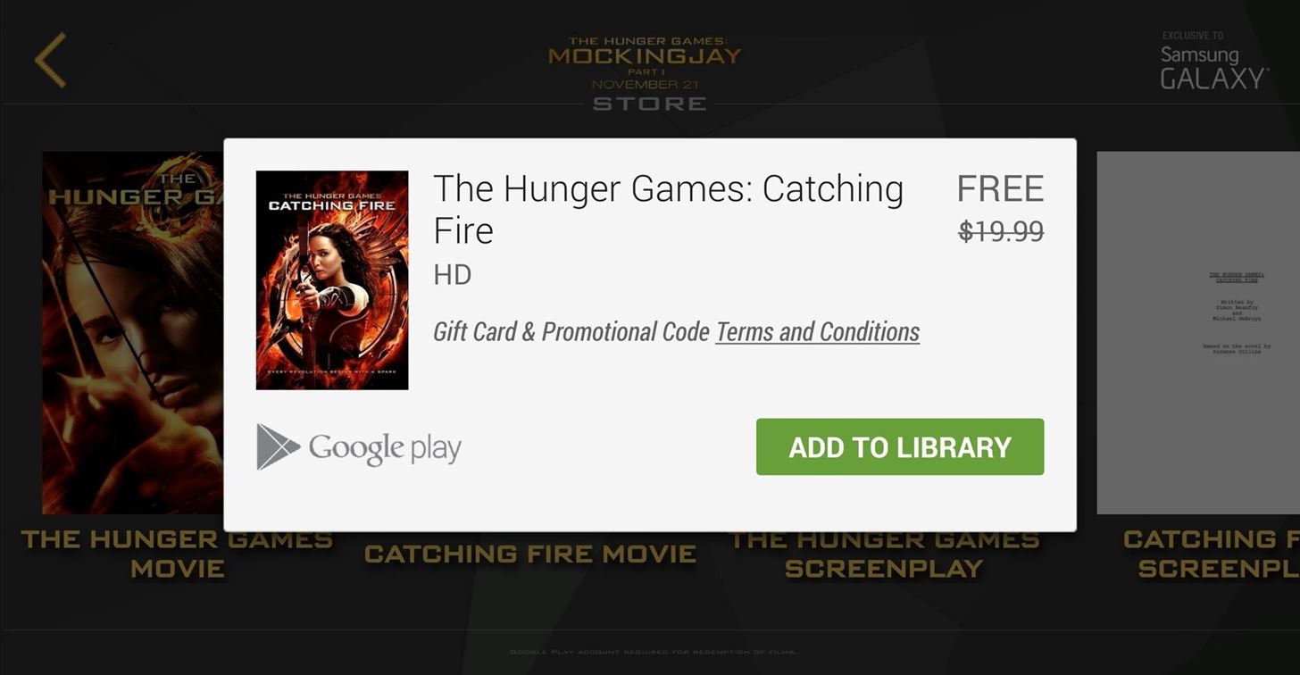 How to Get the Hunger Games Movies for Free on Sasmsung Galaxy Devices