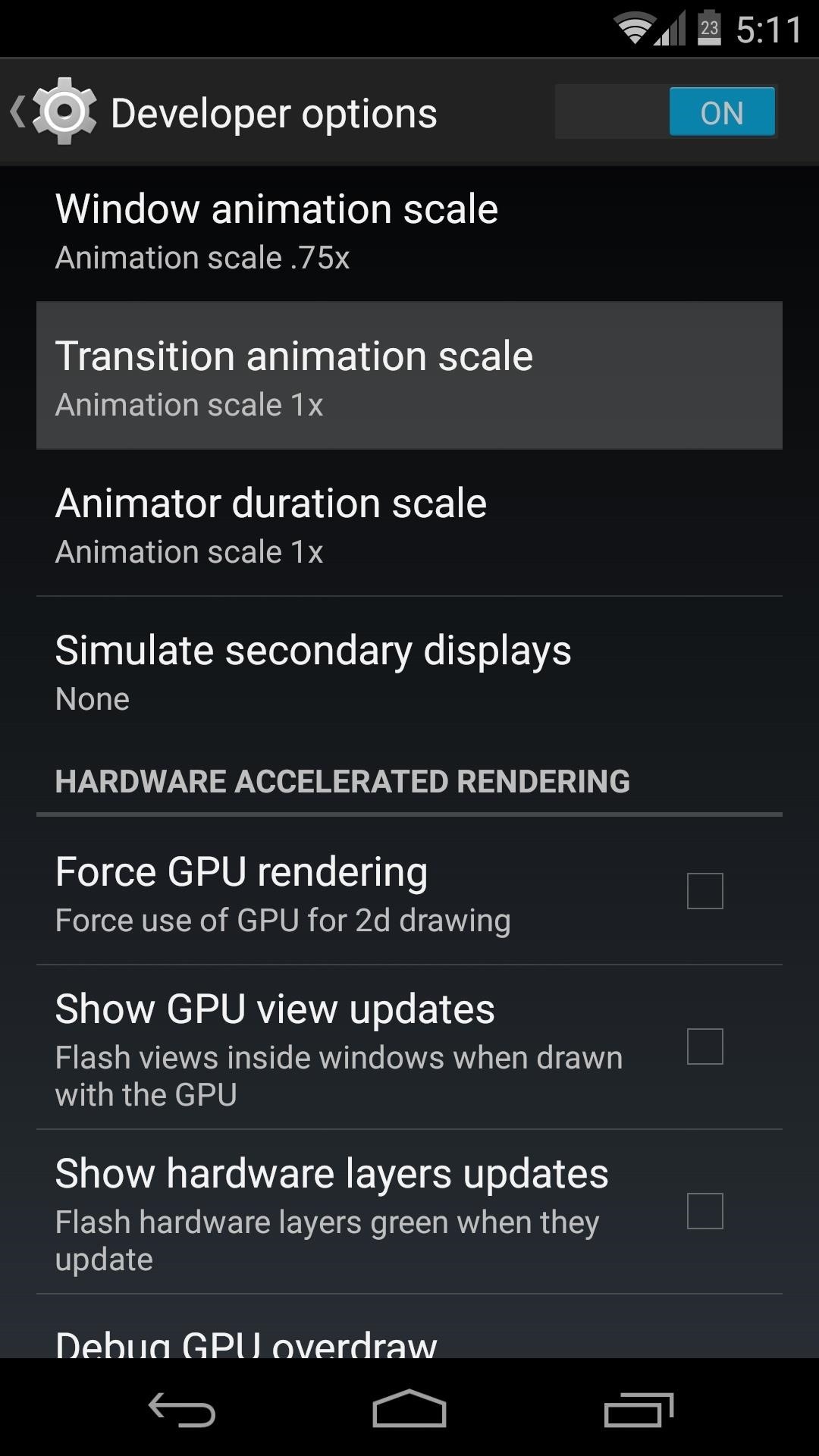 How to Get New Transition Animations on Your Nexus 5