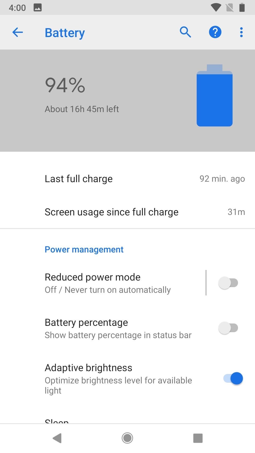 How to Get Oreo's Battery Menu Back on Android Pie