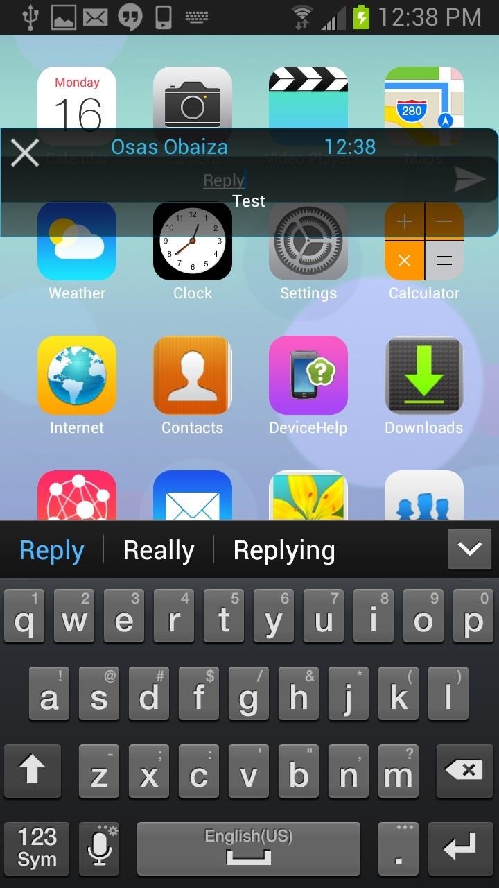 How to Get Popup SMS Alerts & Reply from Within Any Full Screen App on Your Samsung Galaxy S3