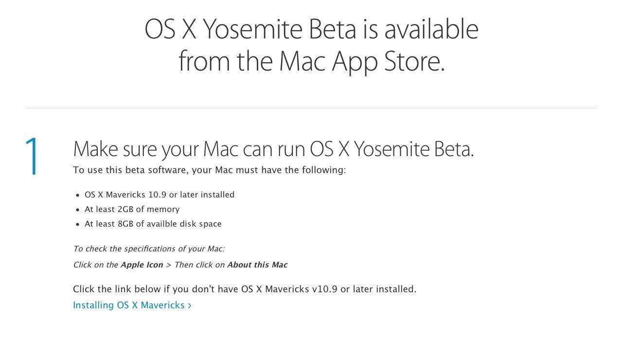 How to Get the Public Beta Preview of Mac OS X 10.10 Yosemite on Your Mac