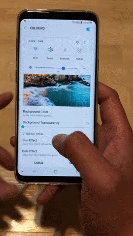 How to Get a Transparent Quick Settings Panel on Your Galaxy S8 or S9