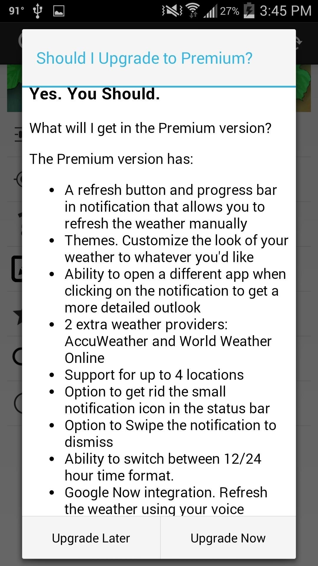 How to Get Weather Forecasts in the Notification Shade on Your Samsung Galaxy S4