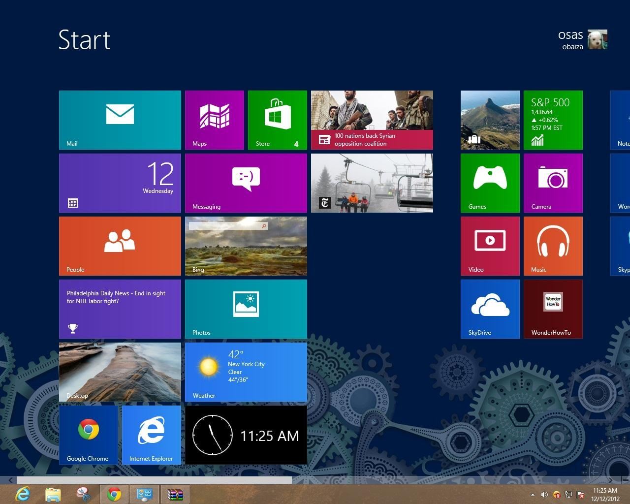 How to Get the Windows 8 Desktop and Start Screen (Or Taskbar and Start Screen) on the Same Display