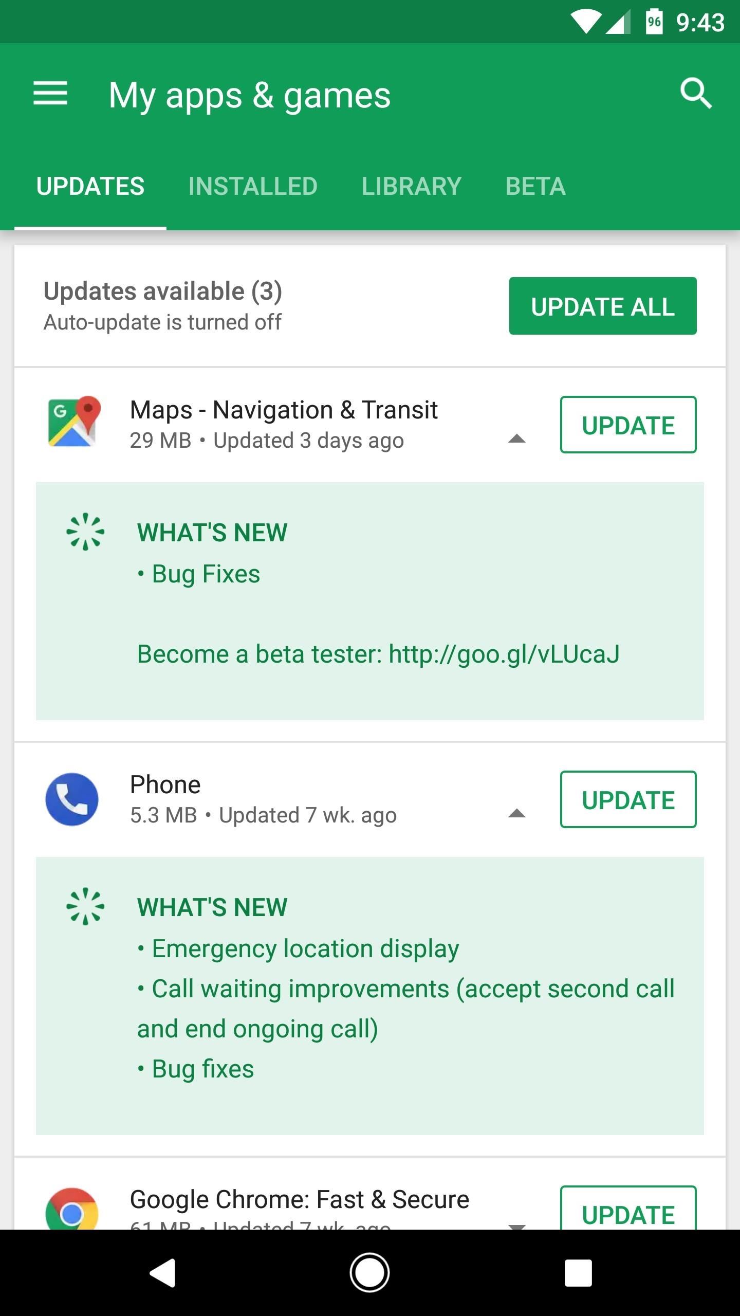 Google Play Store Lets You Know What's New About Your App Updates