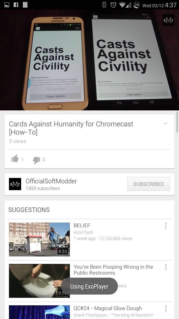 Google Releases "Dogfood" YouTube App to Google Play