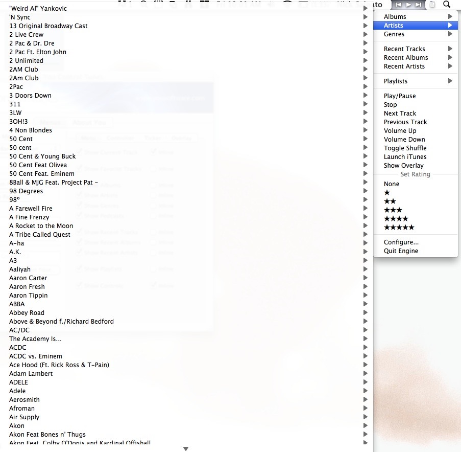 Great Menubar App to Control iTunes: "You Control: Tunes"