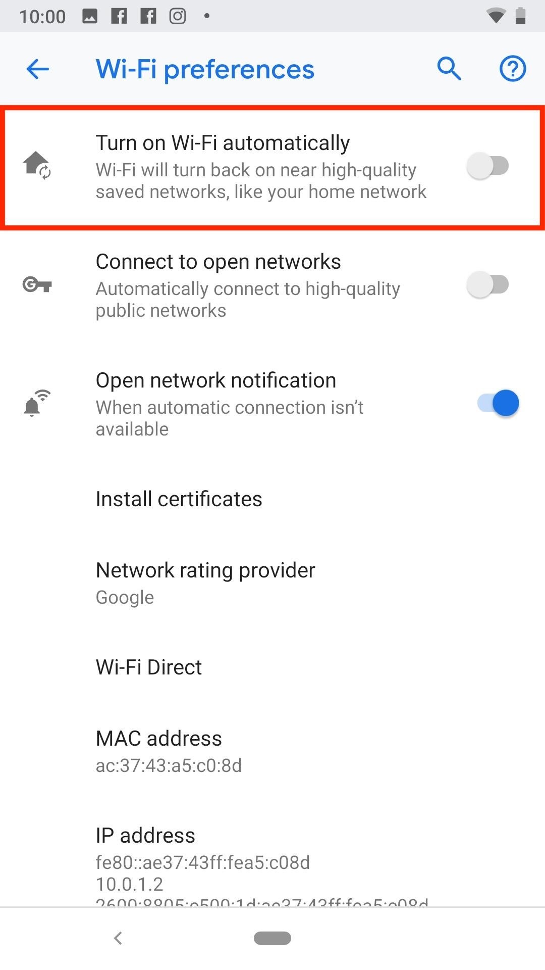 Having Connection Issues on Android Pie? Turn Off 'Turn on Wi-Fi Automatically'