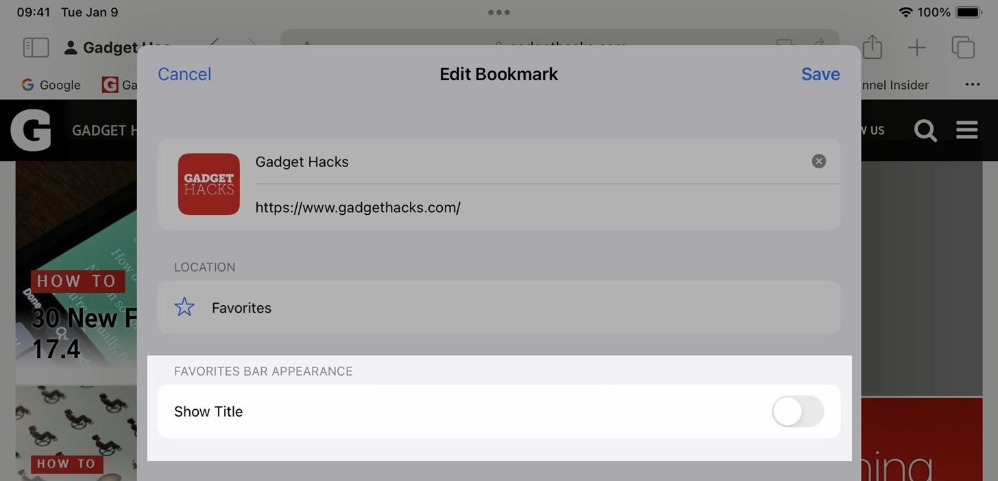 This Hidden Setting Gives Safari's Favorites Bar Better-Looking Shortcuts to Your Most-Used Bookmarks