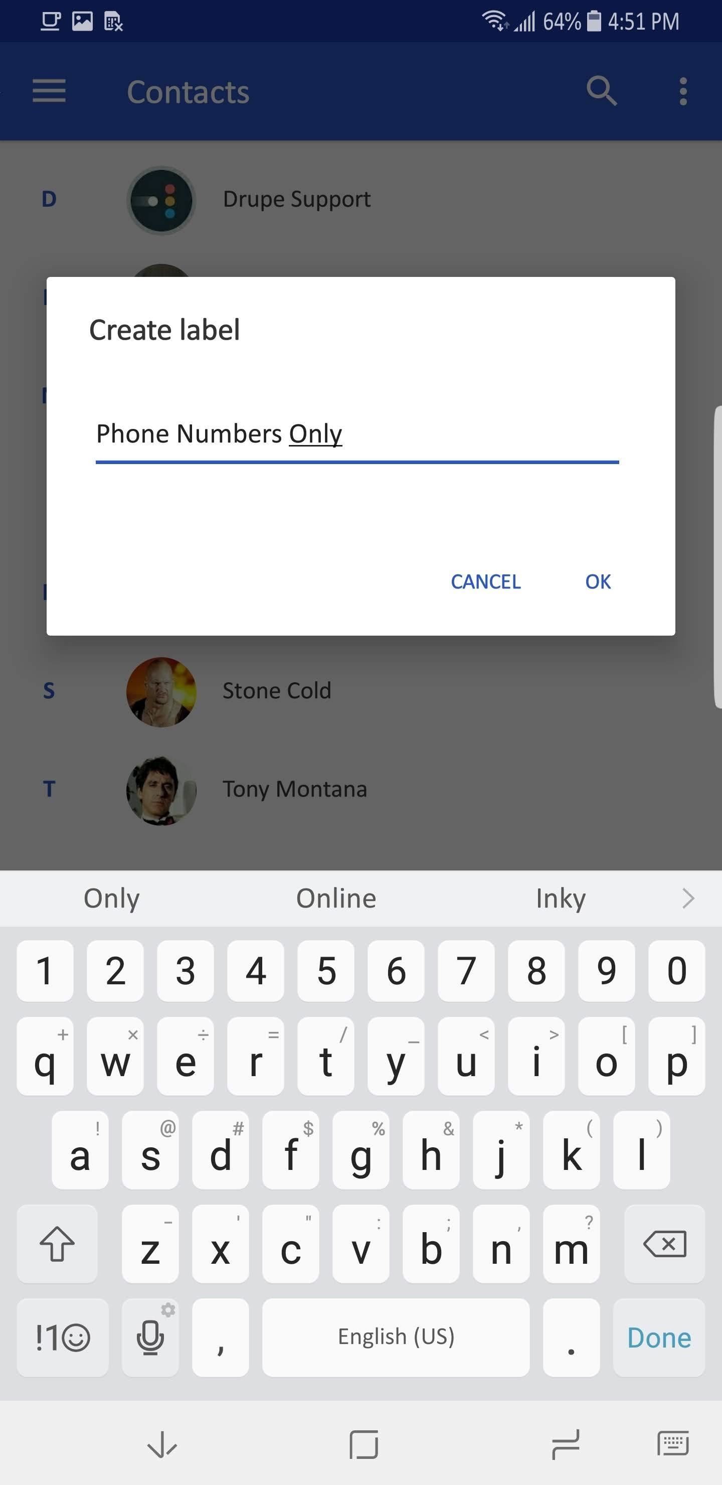 How to Hide Contacts That Don't Have Phone Numbers on Android