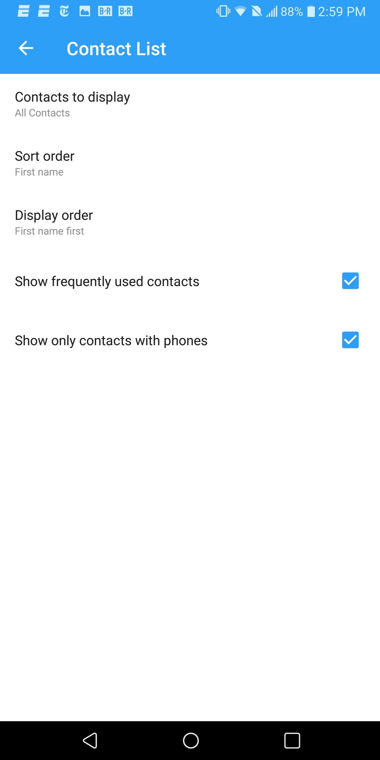 How to Hide Contacts That Don't Have Phone Numbers on Android