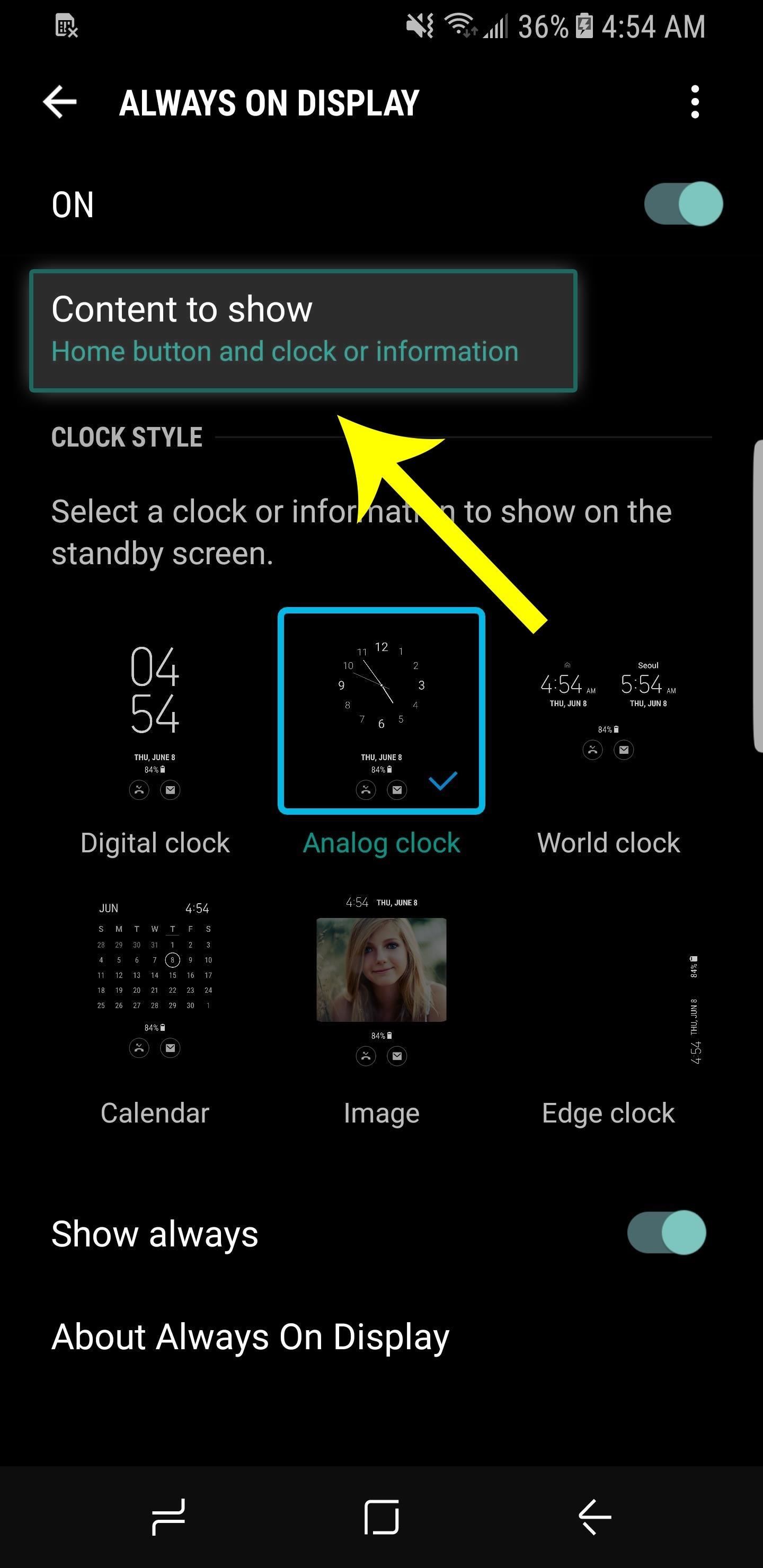 Hide the Home Button on Your Galaxy S8's 'Always On Display' Screen