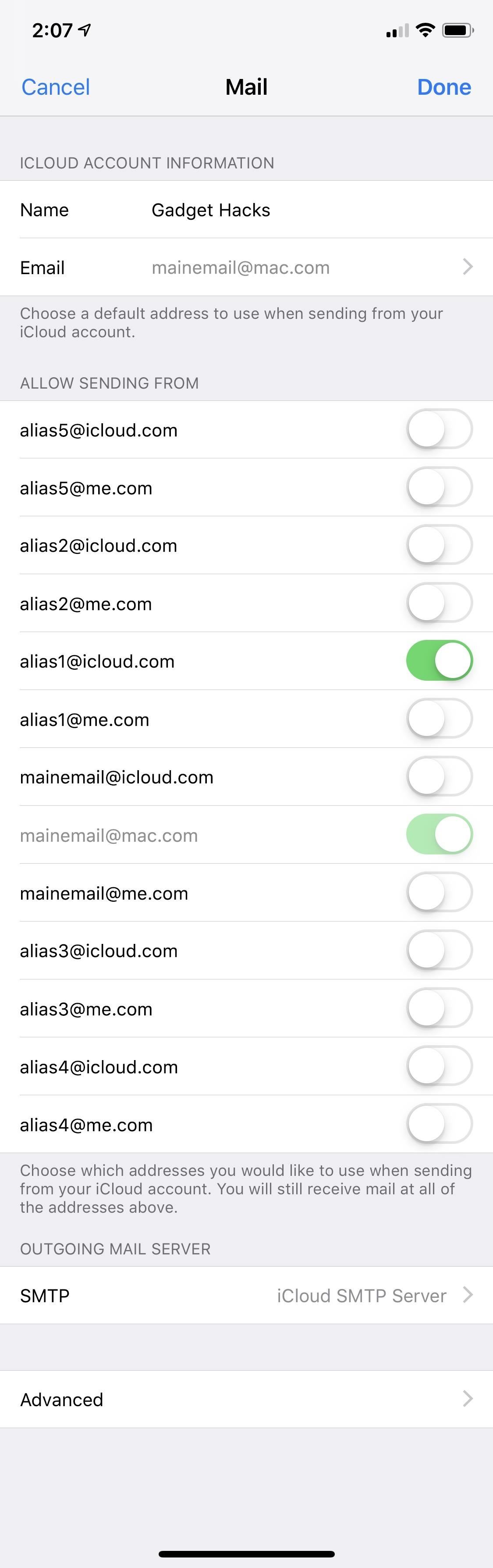 How to Hide @iCloud, @Me & Custom Aliases from Your Mail App's 'From' Field on Your iPhone