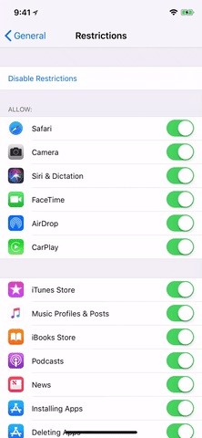 How to Hide or Restrict Apps, Features, Content & Settings on an iPhone