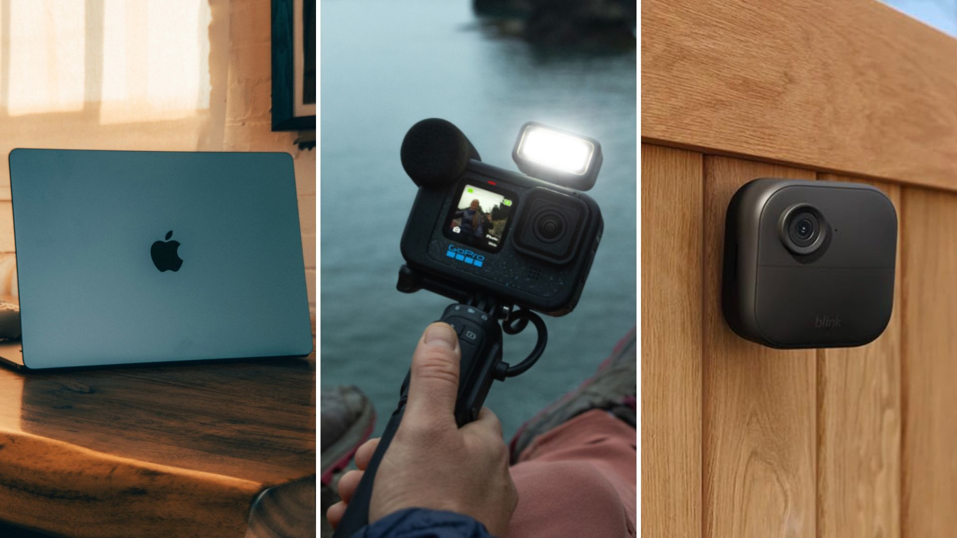 HTG weekly deals featuring Apple, GoPro, and Blink.