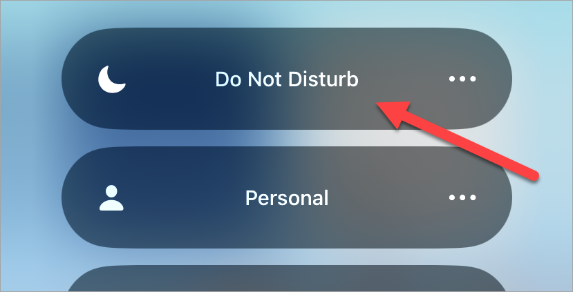 Do Not Disturb focus mode.