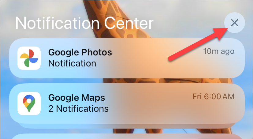 Clear all notifications.