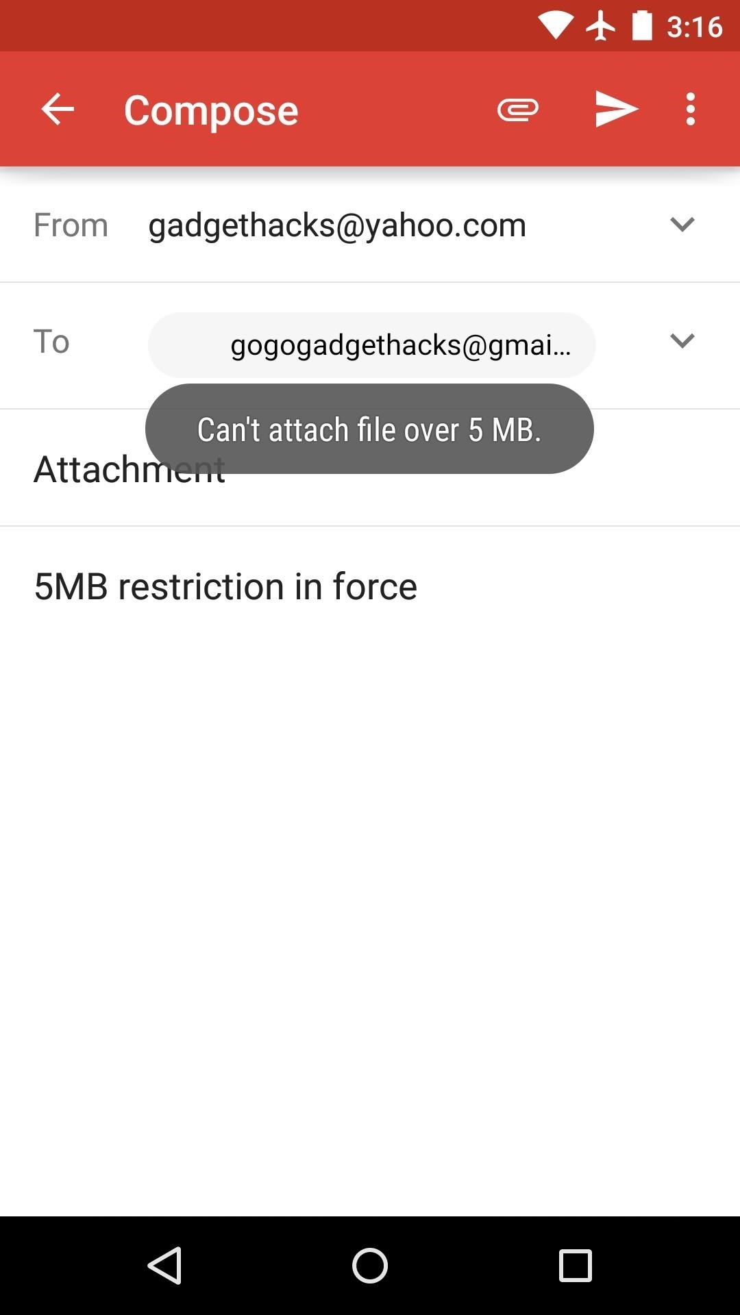 How to Increase Attachment Size for Secondary Email Accounts in the Gmail Android App