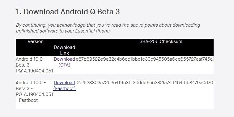 How to Install Android Q Beta on Your Essential Phone