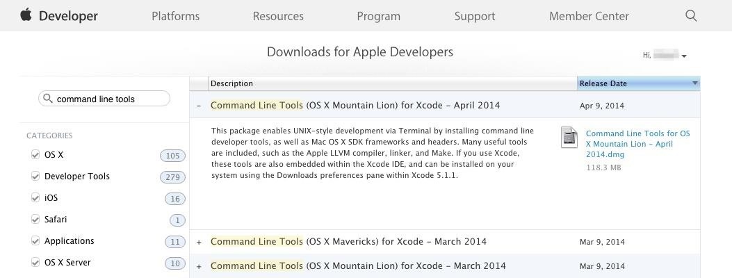 How to Install the Command Line Developer Tools Without Xcode