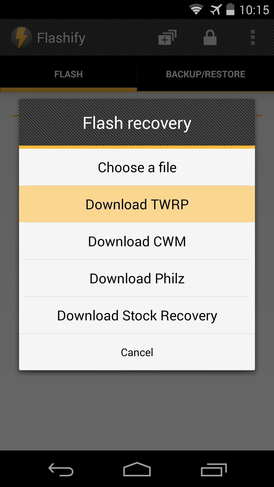 How to Install a Custom Recovery on Your Nexus Without Using a Computer