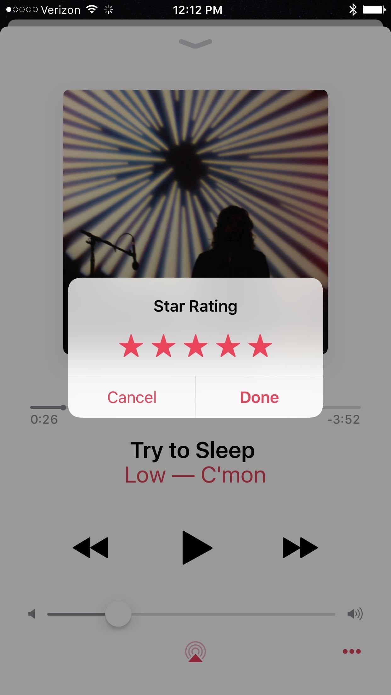 iOS 10.2 Update for iPhone Snuck Star Ratings Back into the Music App