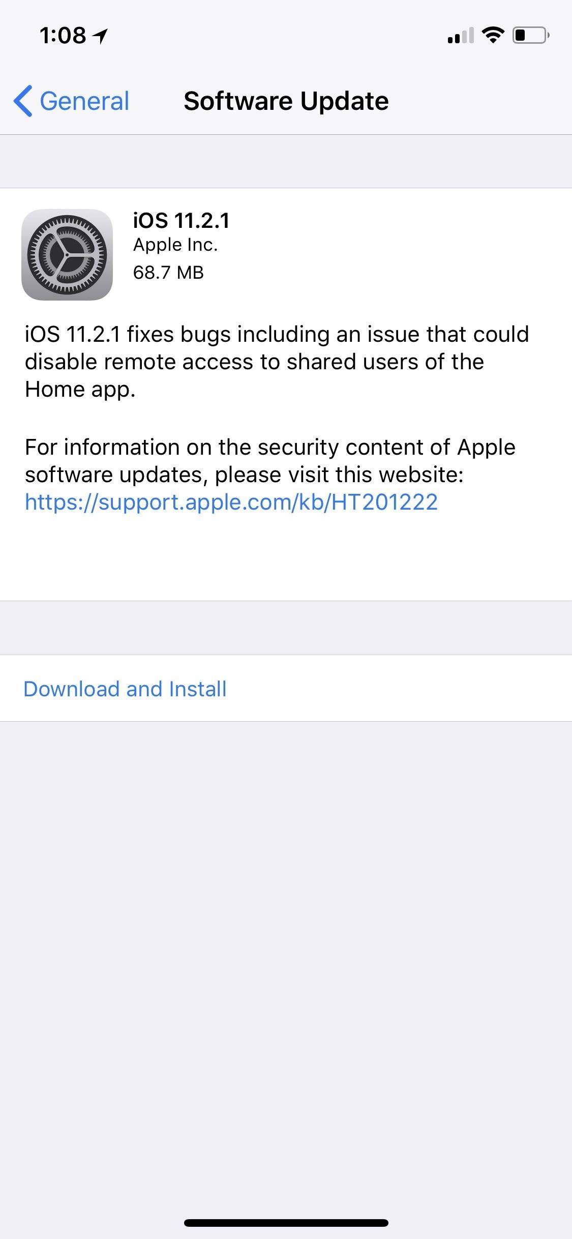 iOS 11.2.1 Released, Fixes HomeKit Remote Access for Shared Users