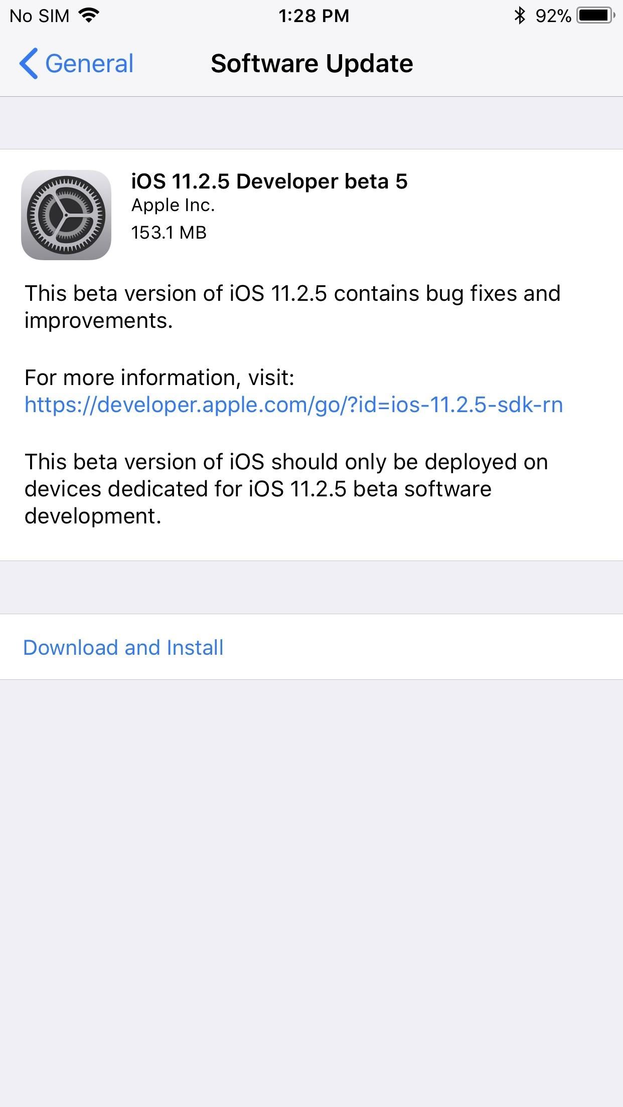 iOS 11.2.5 Beta 5 Released for iPhones with Under-the-Hood Improvements Only