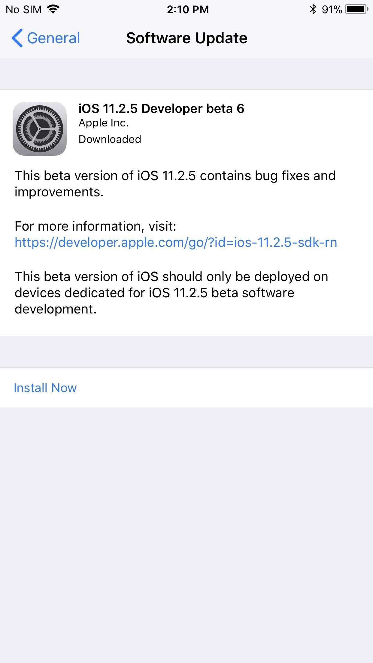 iOS 11.2.5 Beta 6 Released, Almost Ready for the Masses