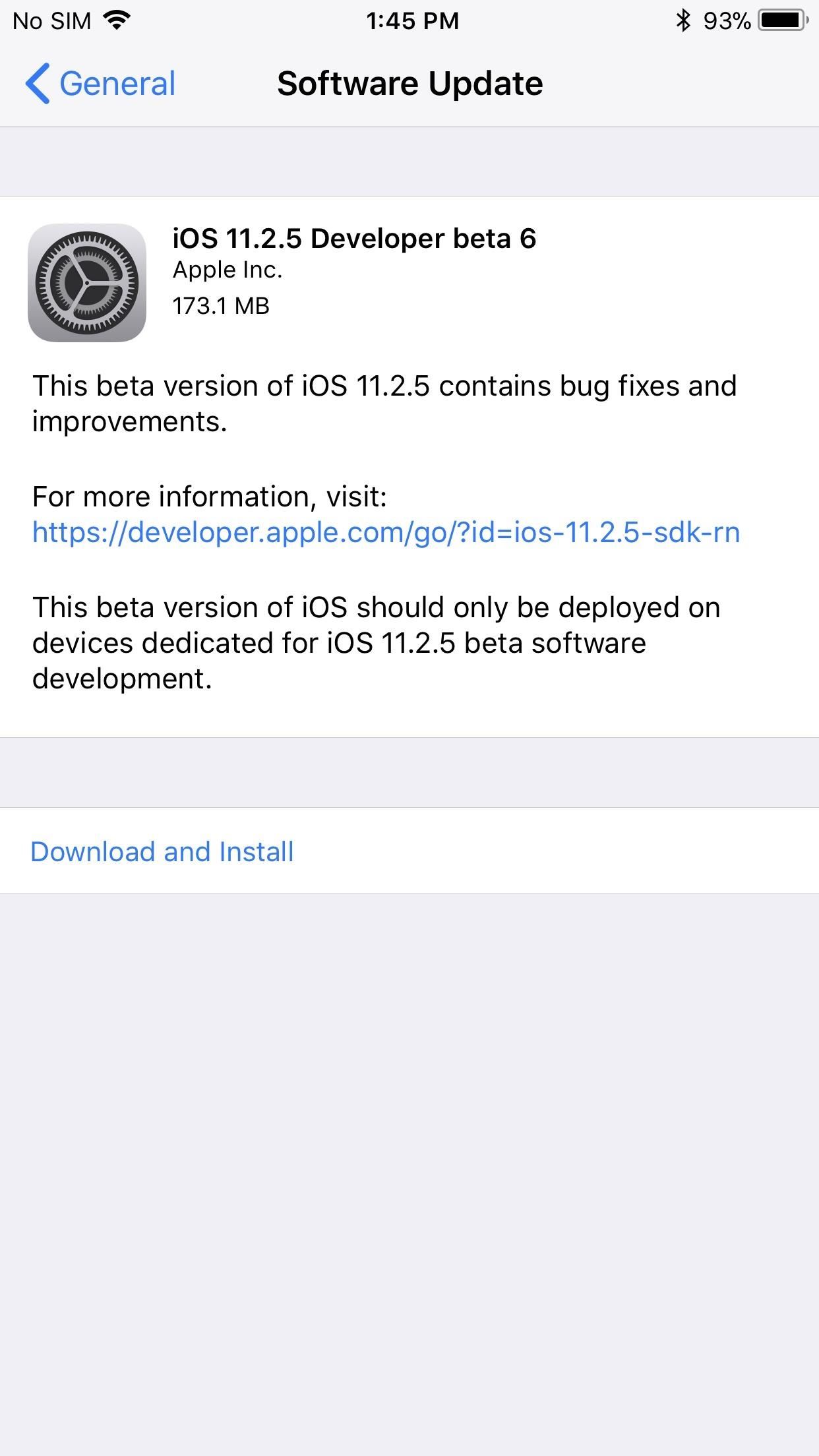 iOS 11.2.5 Beta 6 Released, Almost Ready for the Masses