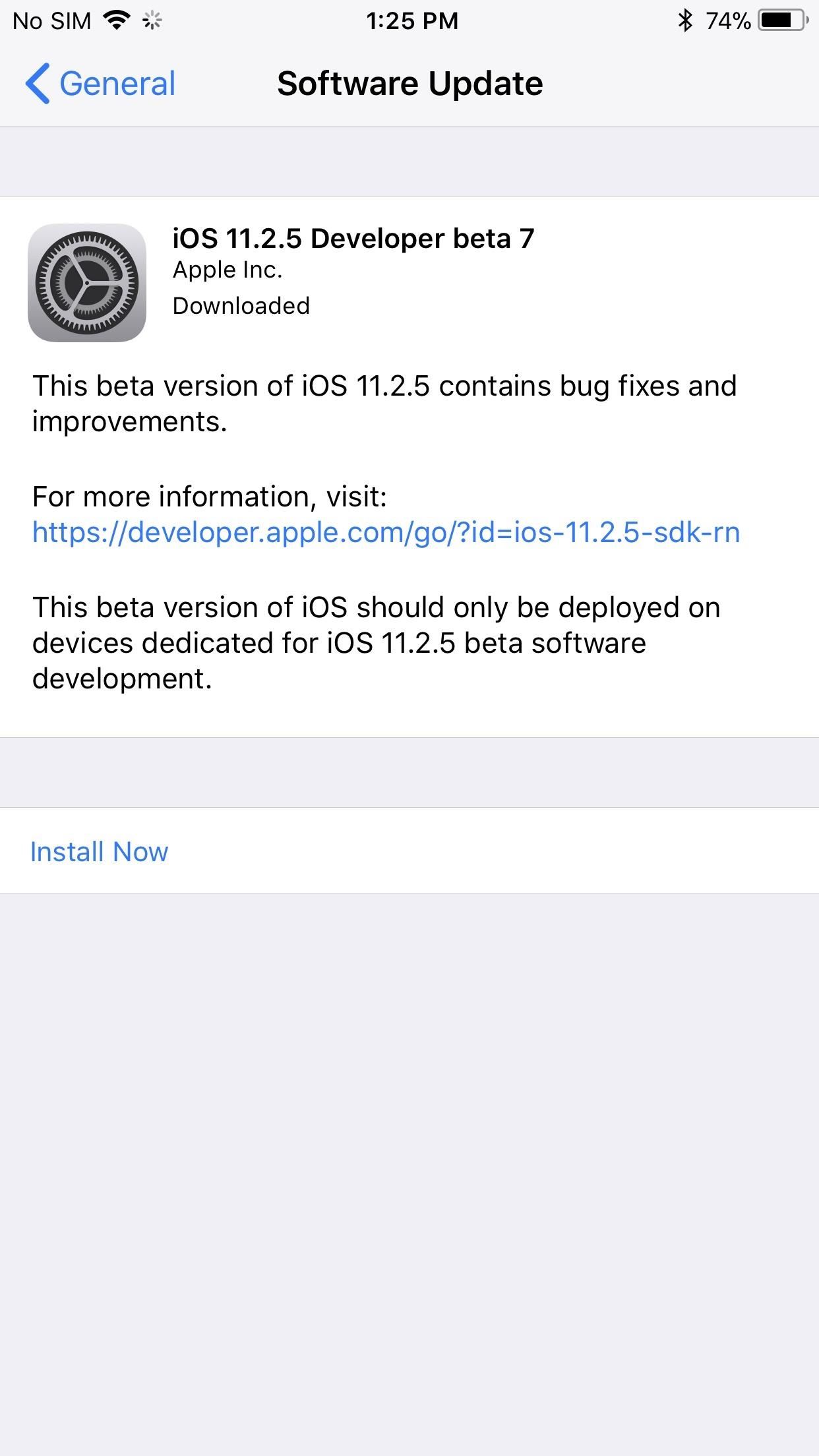 iOS 11.2.5 Beta 7 Released, Expect Public Version Early Next Week