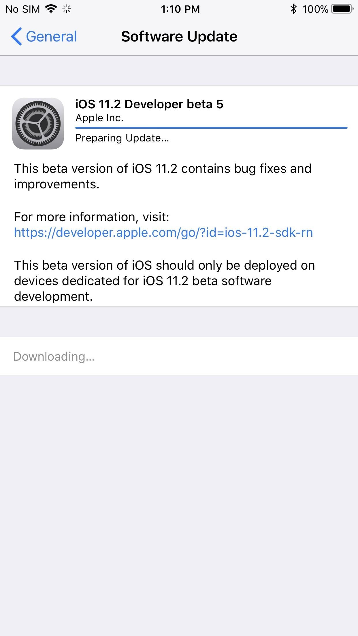 iOS 11.2 Beta 5 Released with Only More Under-the-Hood Improvements