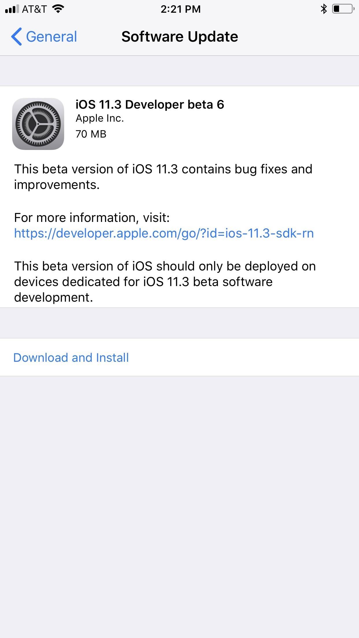 iOS 11.3 Beta 6 Released for iPhone with Minor Patches & Bug Fixes