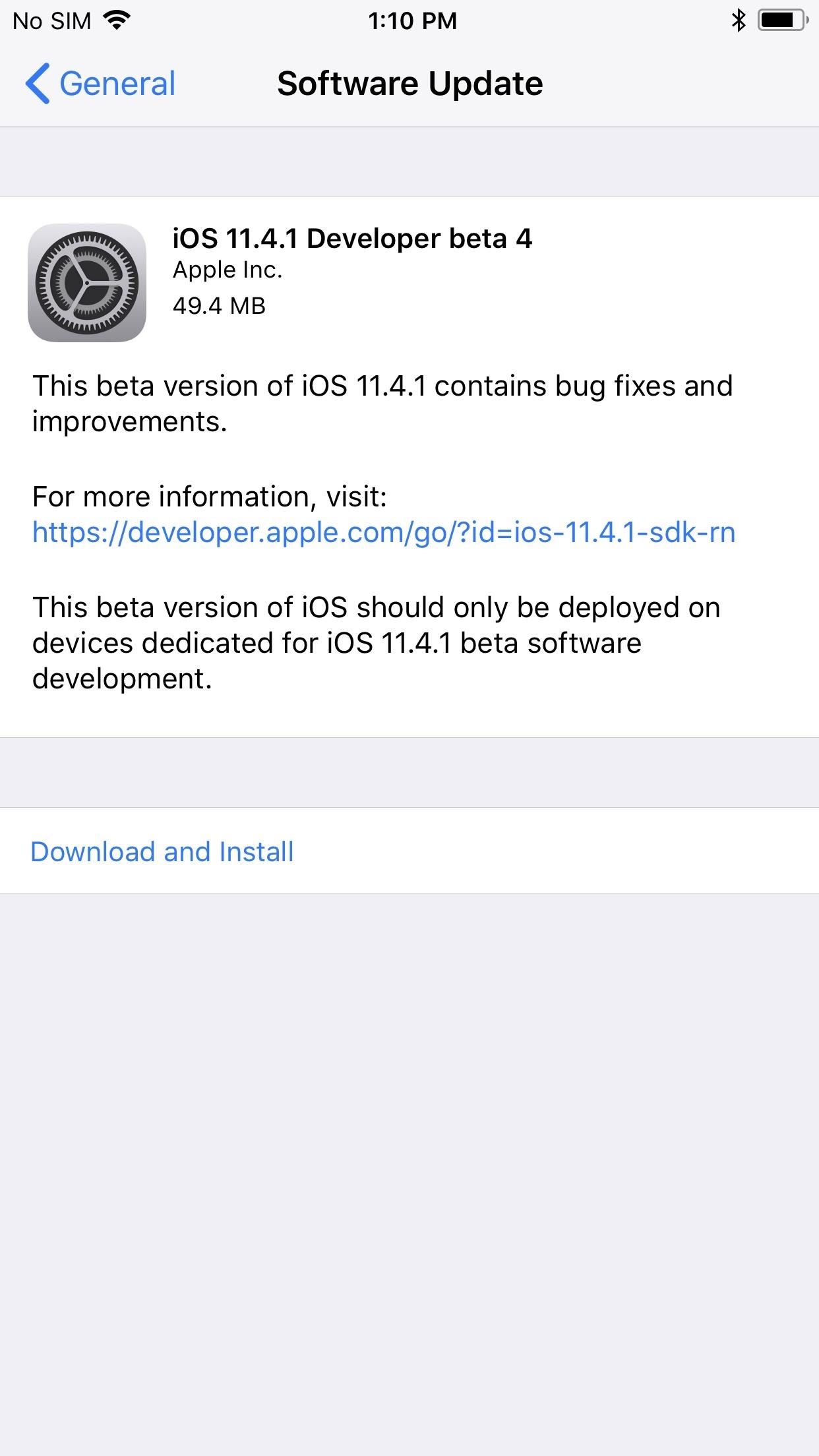 iOS 11.4.1 Beta 4 Released for iPhones, Includes Only 'Bug Fixes' & Unknown Improvements