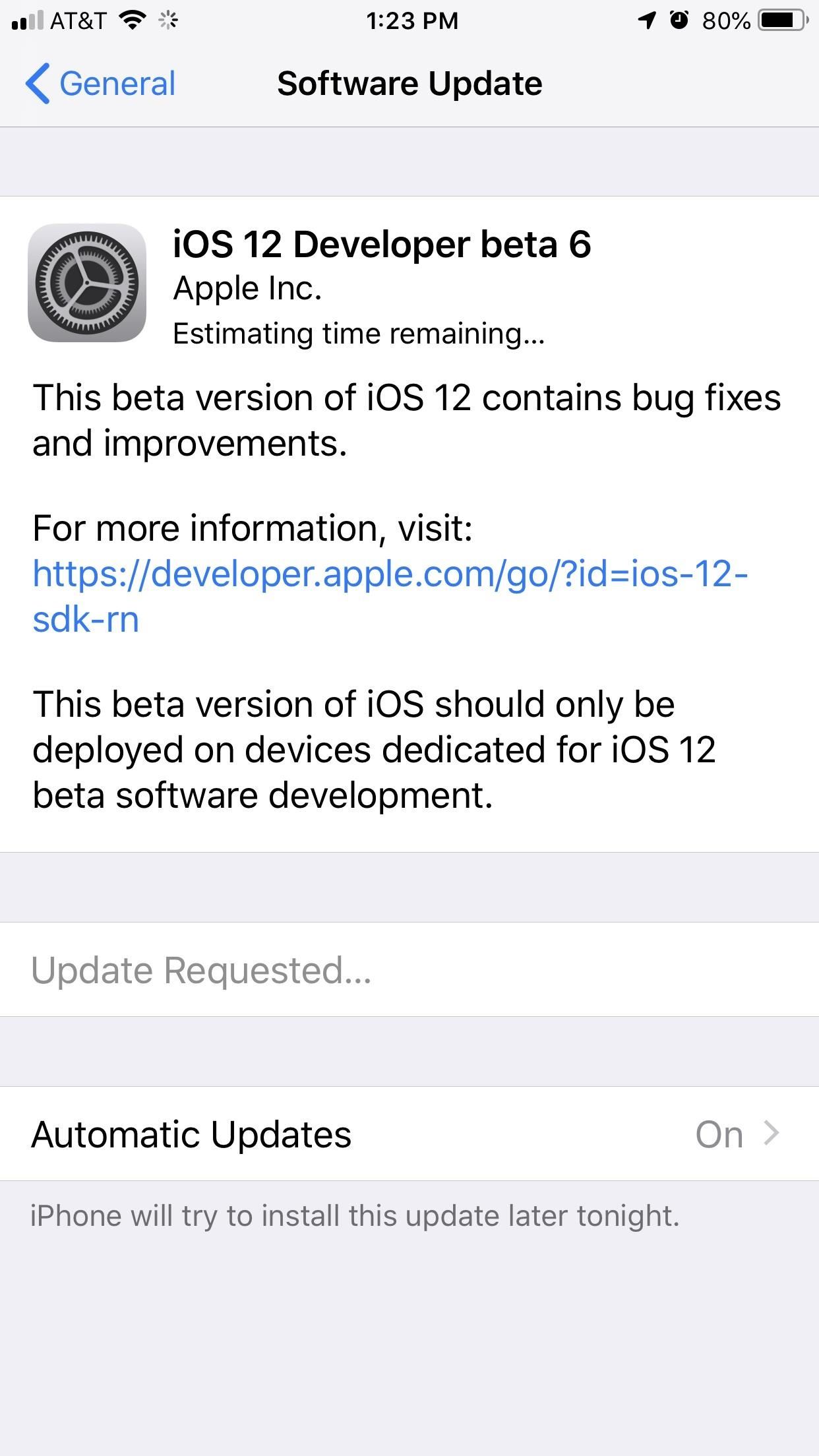 iOS 12 Beta 6 for iPhones Released to Apple Developers