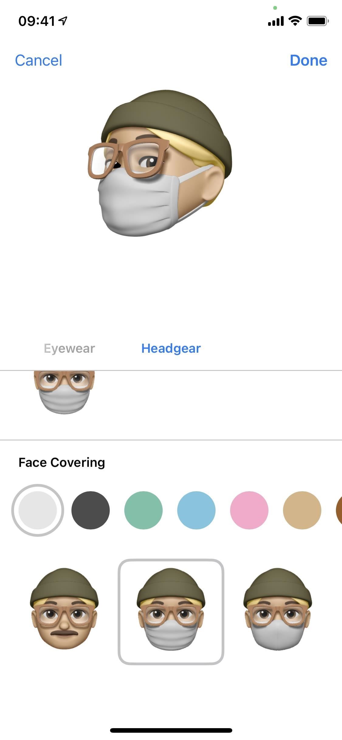 iOS 14 Lets Your Memoji Wear Surgical Masks & Cloth Face Coverings of Any Color