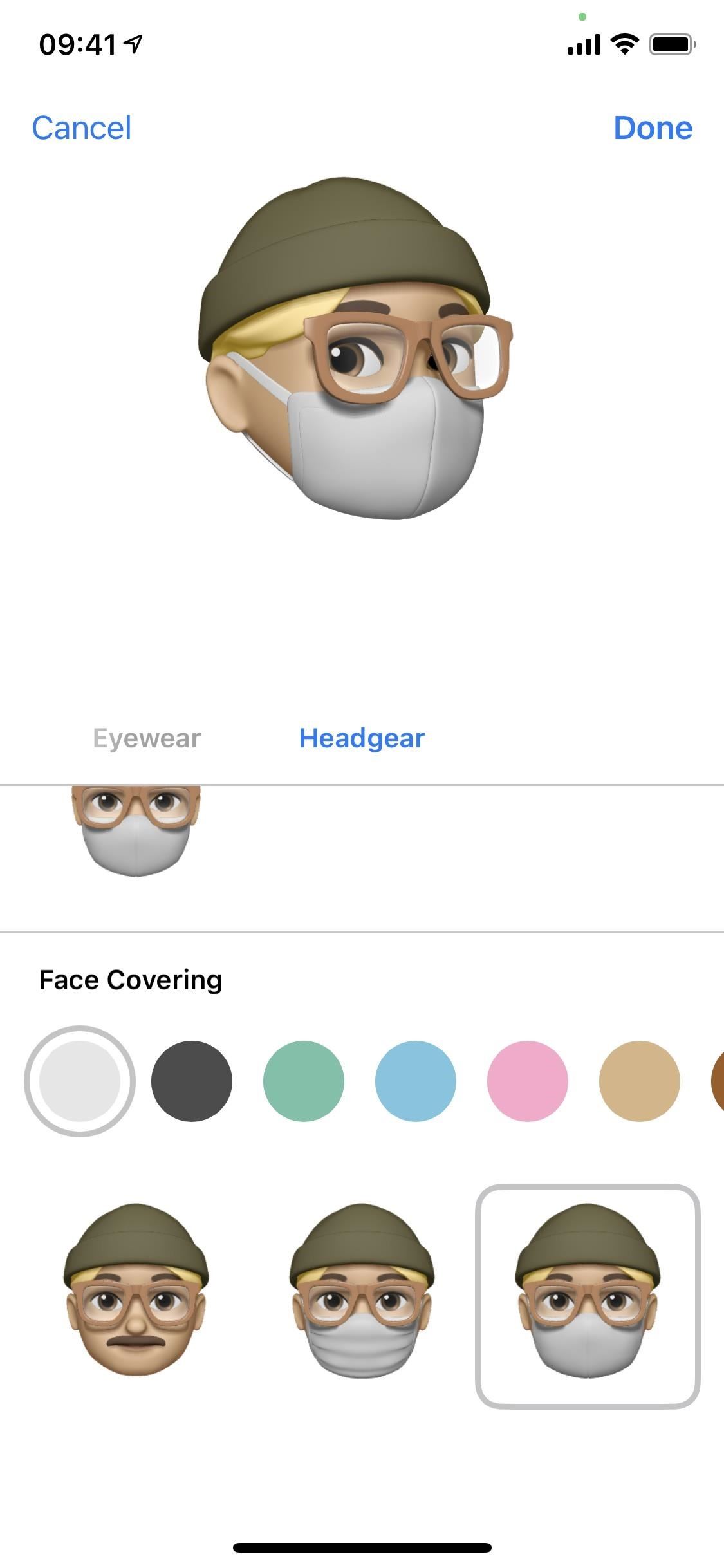 iOS 14 Lets Your Memoji Wear Surgical Masks & Cloth Face Coverings of Any Color