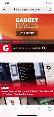 How to Keep Safari's Toolbars Hidden While Scrolling Webpages in iOS 13