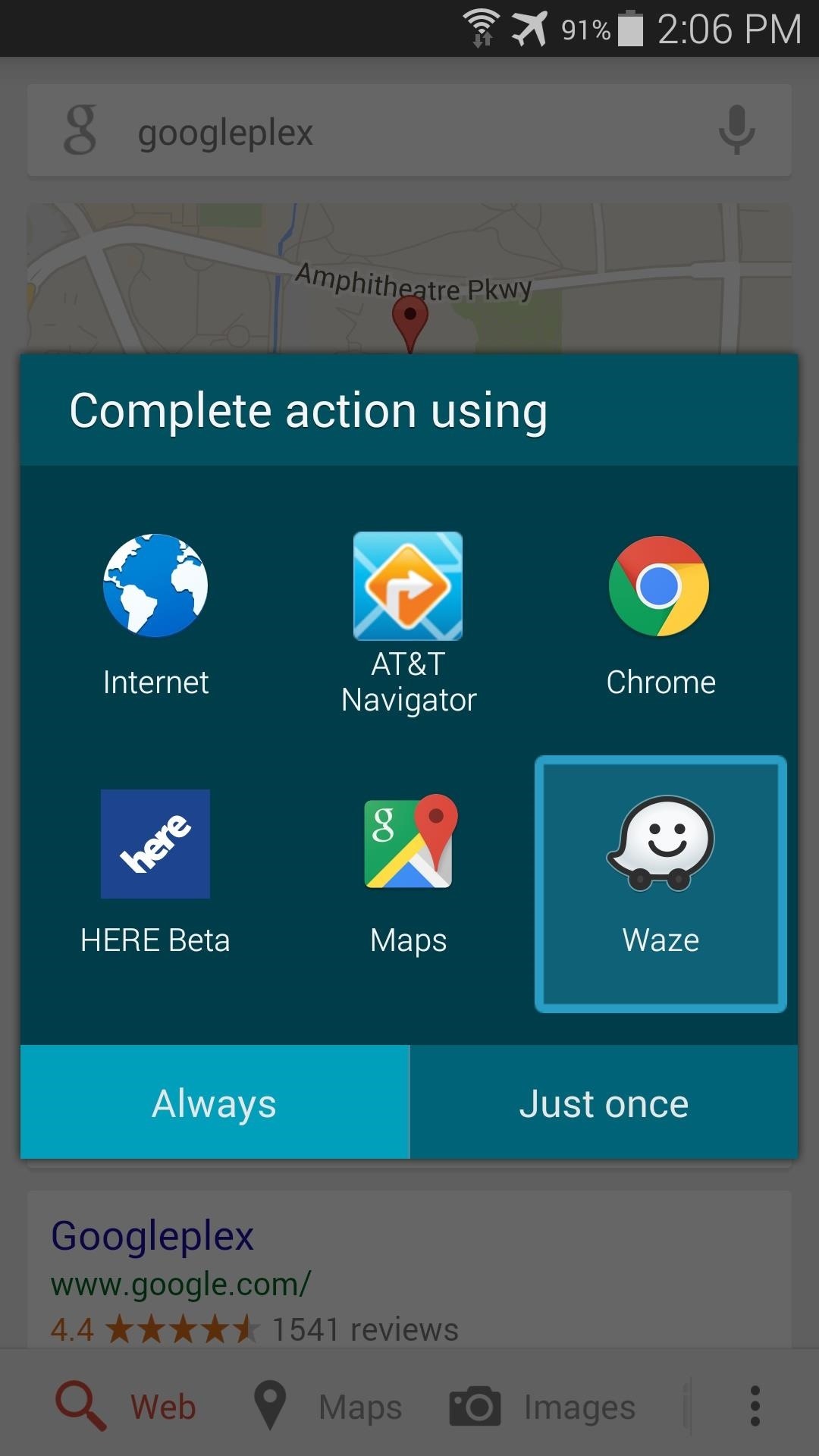 Launch Any Navigation App Directly from Google Search on Android