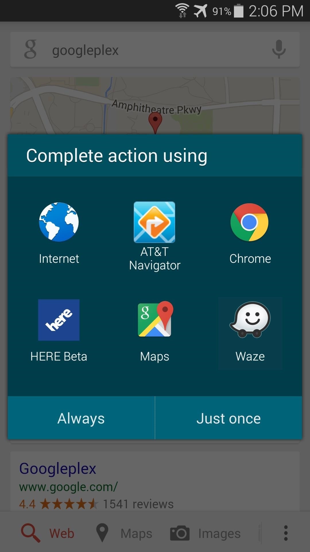 Launch Any Navigation App Directly from Google Search on Android